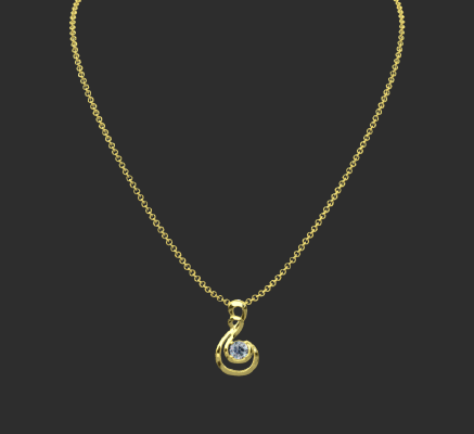 Pendant & Necklace 64 | 3d print model