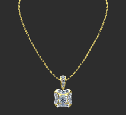 Pendant & Necklace 96 | 3d print model