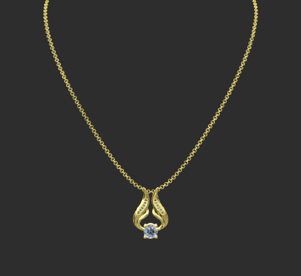 Pendant & Necklace 130 | 3d print model
