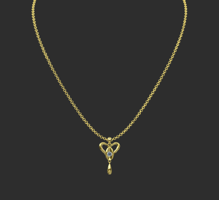 Pendant & Necklace 136 | 3d print model