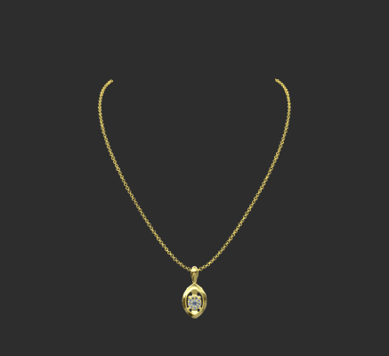 Pendant & Necklace 151 | 3d print model