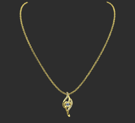 Pendant & Necklace 153 | 3d print model