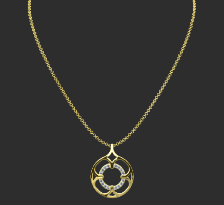 Pendant & Necklace 168 | 3d print model