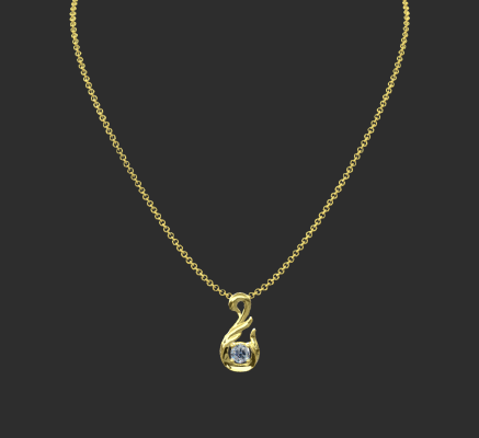 Pendant & Necklace 179 | 3d print model