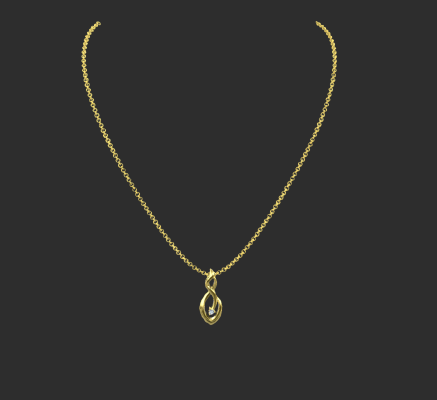 Pendant & Necklace 198 | 3d print model