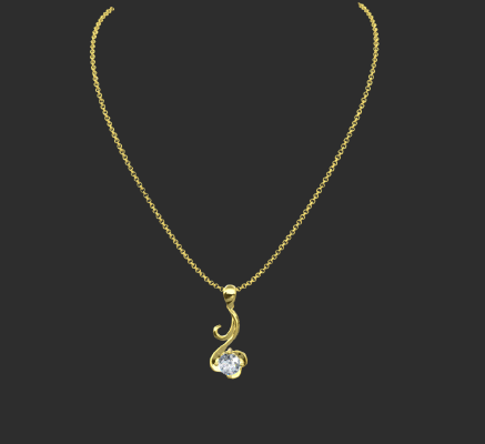 Pendant & Necklace 203 | 3d print model