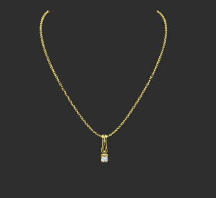 Pendant & Necklace 209 | 3d print model