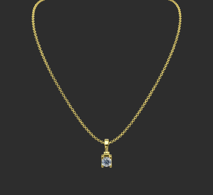 Pendant & Necklace 221 | 3d print model