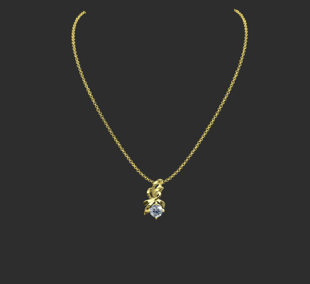 Pendant & Necklace 225 | 3d print model