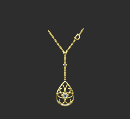 Pendant & Necklace 236 | 3d print model