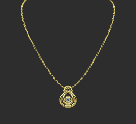 Pendant & Necklace 242 | 3d print model