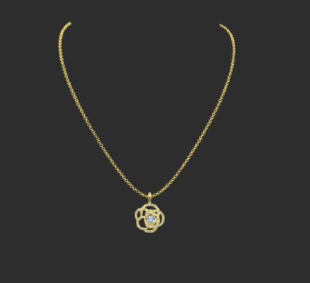 Pendant & Necklace 243 | 3d print model