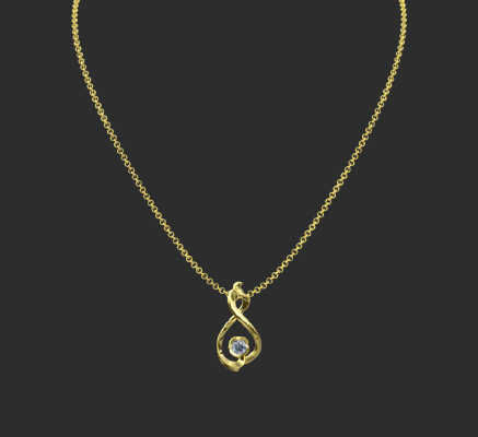 Pendant & Necklace 254 | 3d print model