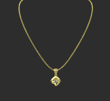 Pendant & Necklace 268 | 3d print model