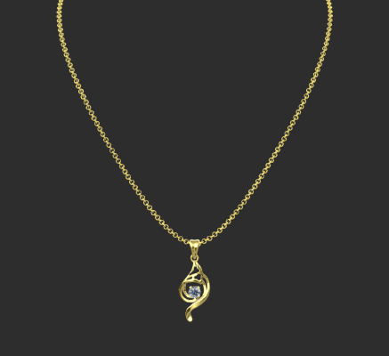 Pendant & Necklace 270 | 3d print model