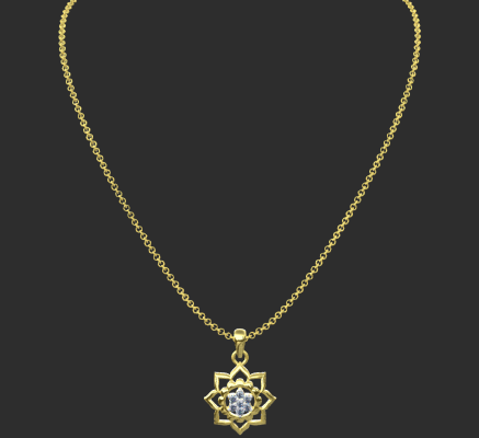 Pendant & Necklace 283 | 3d print model