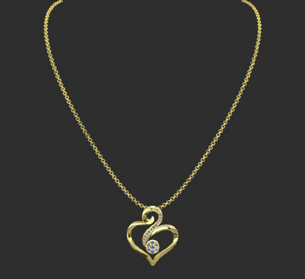 Pendant & Necklace 287 | 3d print model