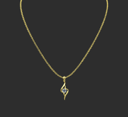 Pendant & Necklace 291 | 3d print model
