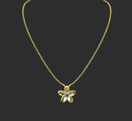 Pendant & Necklace 330 | 3d print model
