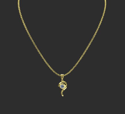 Pendant & Necklace 332 | 3d print model