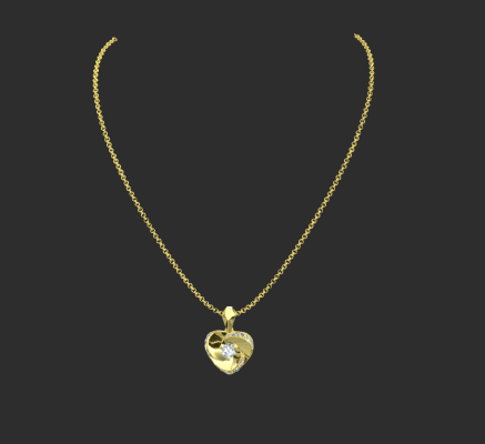 Pendant & Necklace 341 | 3d print model