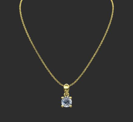 Pendant & Necklace 344 | 3d print model