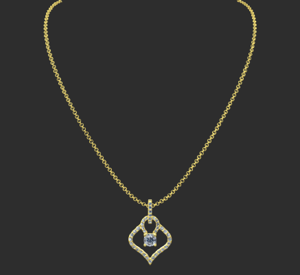 Pendant & Necklace 355 | 3d print model