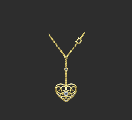 Pendant & Necklace 368 | 3d print model