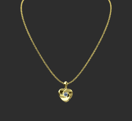 Pendant & Necklace 381 | 3d print model