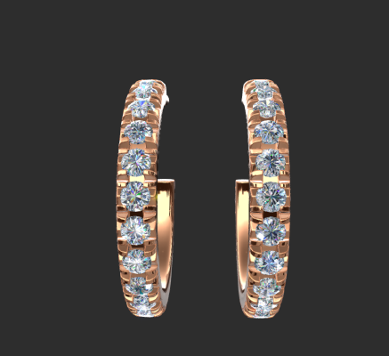 Earrings 382 | 3d print model