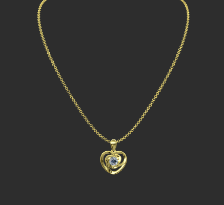 Pendant & Necklace 398 | 3d print model