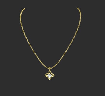 Pendant & Necklace 399 | 3d print model