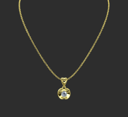 Pendant & Necklace 403 | 3d print model