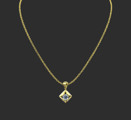 Pendant & Necklace 408 | 3d print model