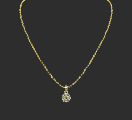 Pendant & Necklace 411 | 3d print model