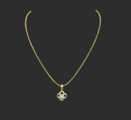 Pendant & Necklace 414 | 3d print model