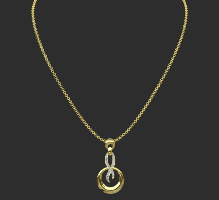 Pendant & Necklace 438 | 3d print model