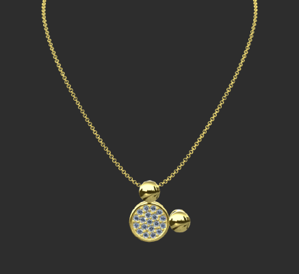 Pendant & Necklace 442 | 3d print model