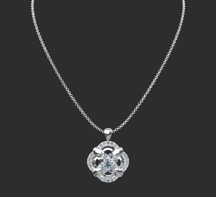 Pendant & Necklace 444 | 3d print model