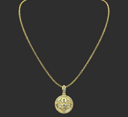 Pendant & Necklace 449 | 3d print model