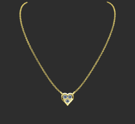 Pendant & Necklace 461 | 3d print model