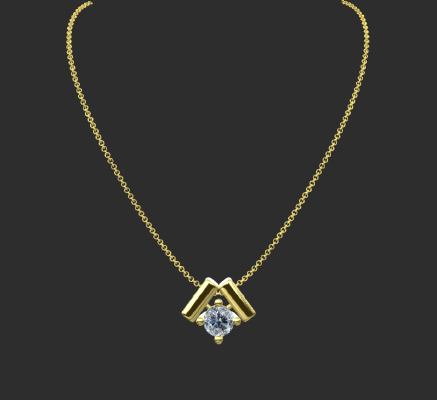 Pendant & Necklace 476 | 3d print model