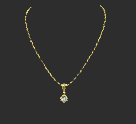 Pendant & Necklace 484 | 3d print model