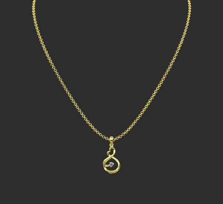 Pendant & Necklace 485 | 3d print model