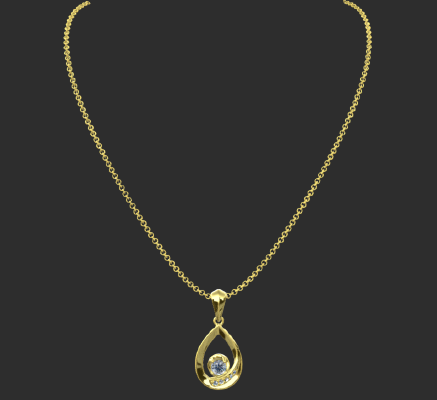 Pendant & Necklace 488 | 3d print model