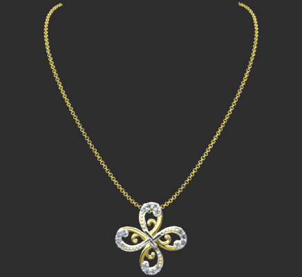 Pendant & Necklace 503 | 3d print model