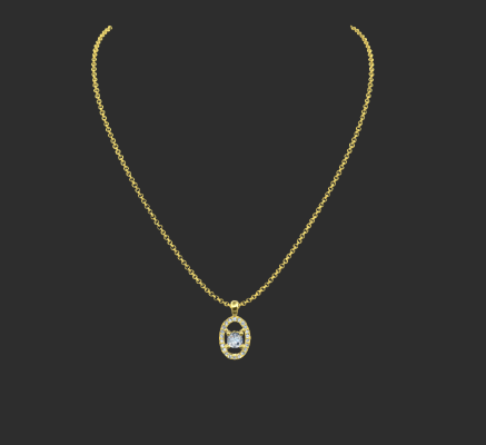 Pendant & Necklace 504 | 3d print model