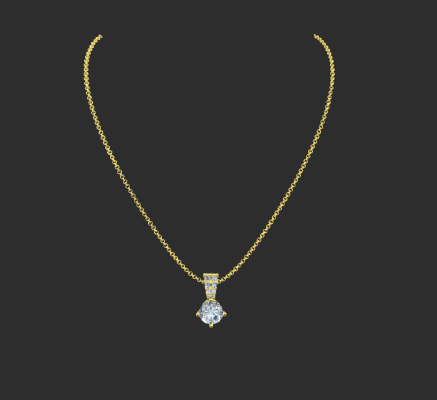 Pendant & Necklace 506 | 3d print model