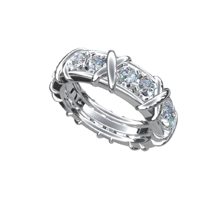 Fashion ring 519 | 3d print model