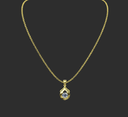 Pendant & Necklace 520 | 3d print model